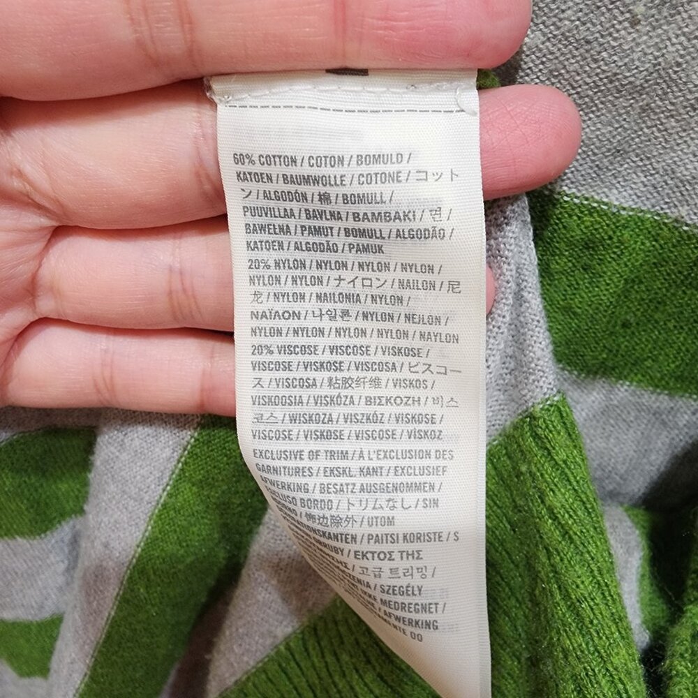 Hollister  Women Cardigan Size Medium90s Style Green Grey Casual Long Sleeve - Picture 3 of 10